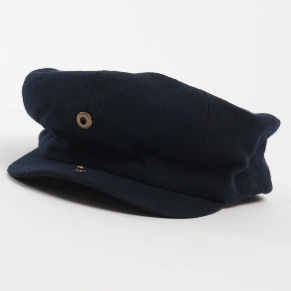 Bruce Cap Navy Wool by 18 Waits